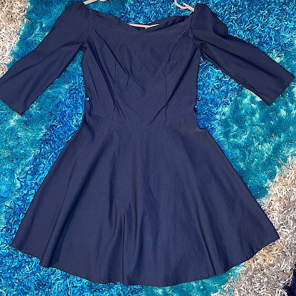 Navy mini vintage dress